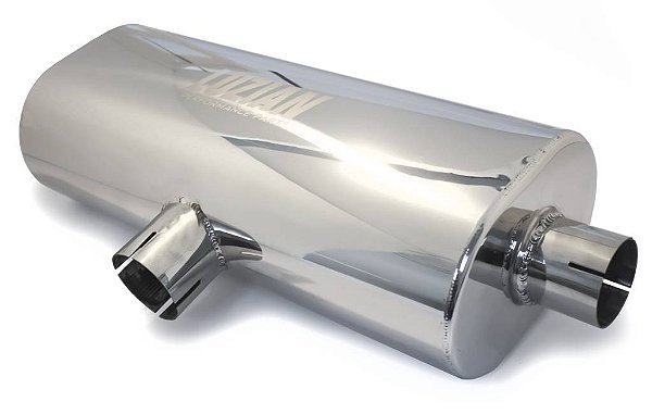 Abafador em T esportivo em inox Luzian (linha premium) LA023 - 2 saídas de 2,5"
