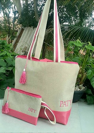 Bolsa e Nécessaire em Linho Personalizada
