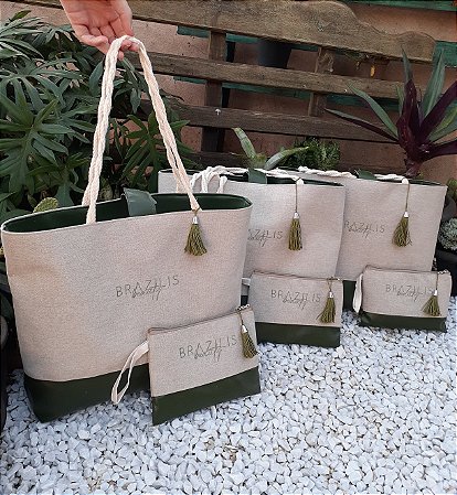 Bolsa Personalizada em linho e sintético