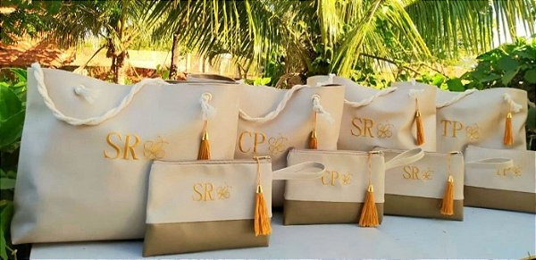 Bolsa e Nécessaire de Praia Personalizada em Sintético