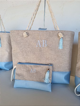 Bolsa e Nécessaire em Linho Personalizada
