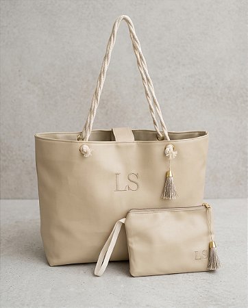 Bolsa e Nécessaire de Praia Personalizada em Sintético/MALU