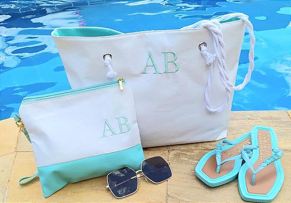 Bolsa e Nécessaire de Praia Personalizada em Sintético/PATI