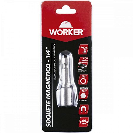 SOQUETE MAGNETICO 1/4"X1/4" 48MM - WORKER