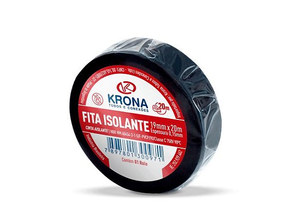 FITA ISOLANTE ANTI-CHAMA C/CELOF.19MM X 10M - KRONA