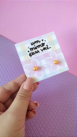 Mimo Para Clientes - Tag com Brinco Peróla - 30 Unidades
