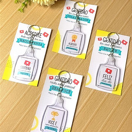 Mimo do Dia do Trabalhador - Card com Chaveiro - 10 Unidades