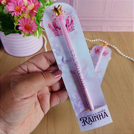 Card com Lápis Rainha - 10 unidades