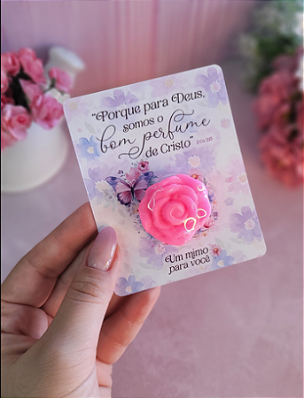 Card com Sabonete Flor - 10 unidades