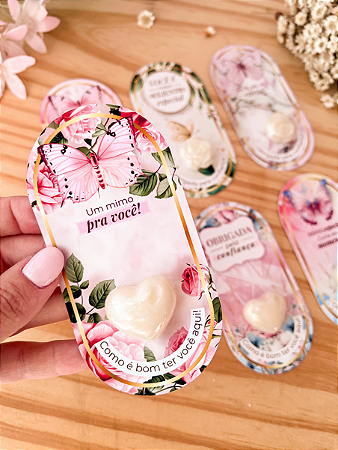 Card com Sabonete Flor - 10 unidades