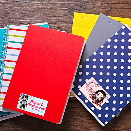 Etiquetas Escolares - Kit com 49 adesivos