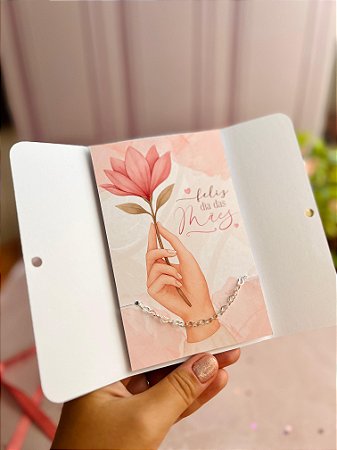Card com Pulseira Dia das Mães - 12 unidades