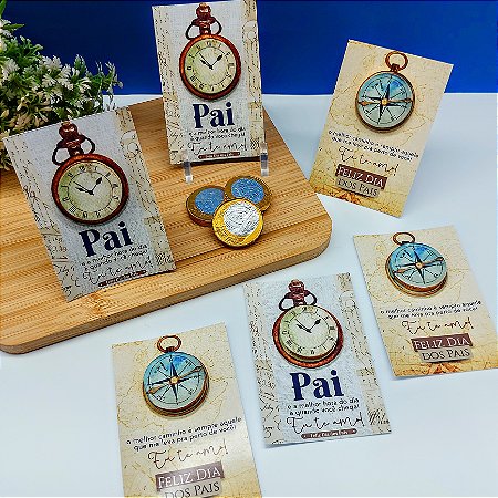 Card com Moedinhas de Chocolate - 10 unidades