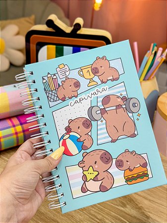 Caderno Capivara Azul