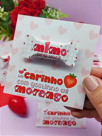 Balinha Morango do Amor - 10 Unidades