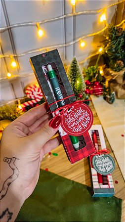 Caneta Personalizada Natal - 10 unidades