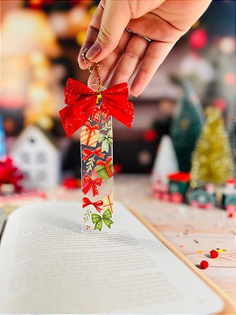 Marca Páginas em Acrílico de Natal - 10 Unidades