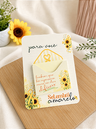 Cartão com Post-it Setembro Amarelo – 10 unidades