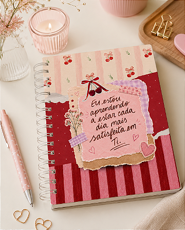 Caderno A5 Satisfeita em Ti – Coleção Preciosa