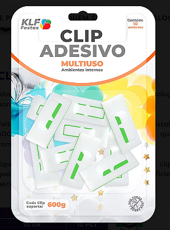 Clip Adesivo Fixa Balão - KLF - 10un.