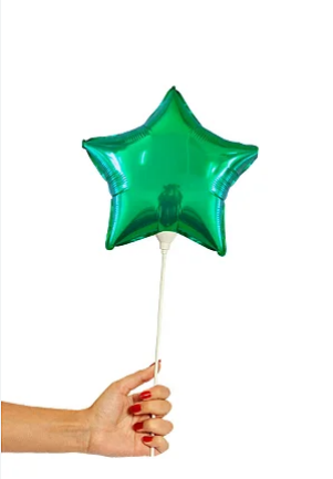 Balão Metalizado liso Estrela 9" Pol.