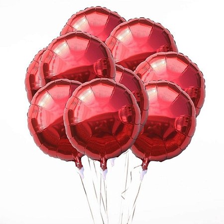 Balão Metalizado liso Redondo 18" Pol.