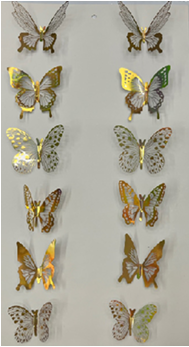 ENFEITE BORBOLETA DECORATIVA C/12