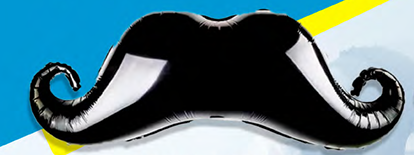 Balão Metalizado Mustache Mini shape 14" Pol. - Celebratoon