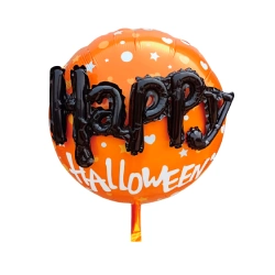 Balão Metalizado Decorado Happy Halloween 23" Pol. 58x58cm