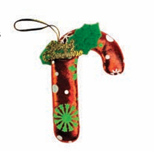 Bastão Merry Chrismas Decorativo de Feltro - 1un.