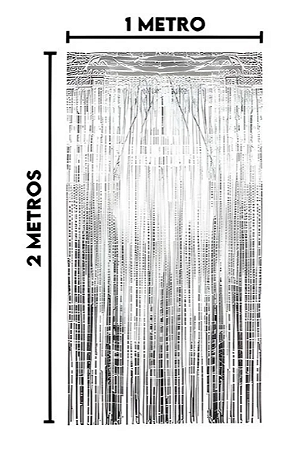 Cortina Decorativa Metalizada 2x1