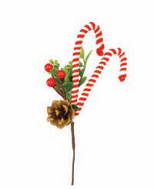 Flor Artificial Natalino Ramo Luxo - 1un.