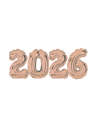 KIT BALÃO 2026 ROSE GOLD - 15CM