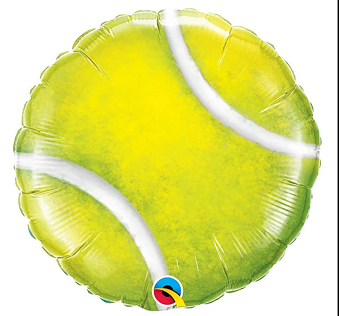 BALÃO METALIZADO 18" REDONDO BOLA TÊNIS 46CM