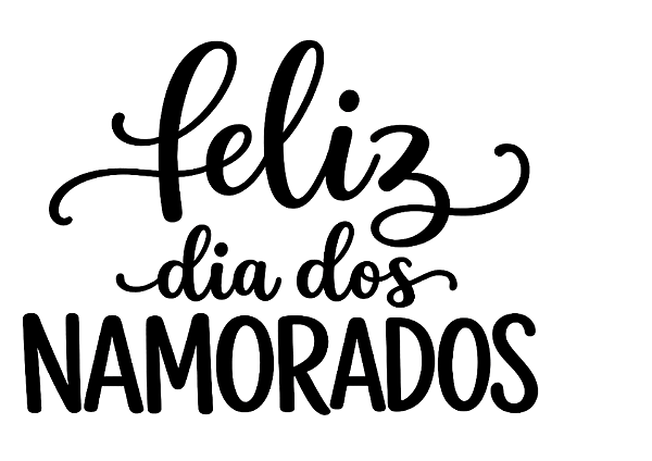 Adesivo Vinil para Balões - Feliz dia dos Namorados - Frase pronta para aplicar