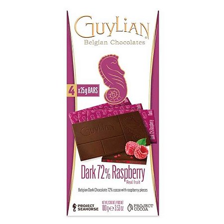 CHOCOL BEL GUYLIAN DARK 72 PORC RASPBERRY 100GR