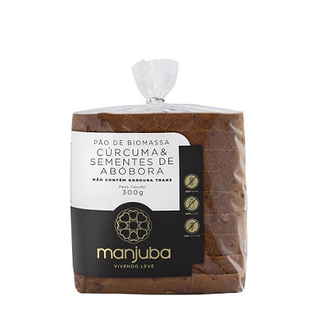 PAO BIOM DE BANANA C SEMENTE ABOBORA E CURCUMA MANJUBA 300GR