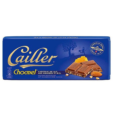 CHOCOL SUI CAILLER CHOCMEL AU LAIT AUX AMANDES ET MIEL 100GR