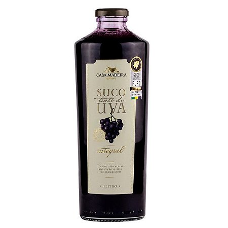 SUCO DE UVA KOSHER INTEGRAL CASA MADEIRA 1L