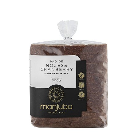 PAO FORMA NOZES COM CRANBERRY MANJUBA 300GR