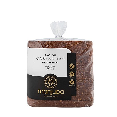 PAO FORMA CASTANHA DO PARA MANJUBA 300GR