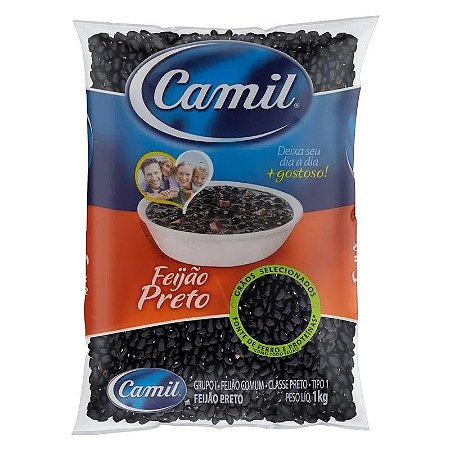 FEIJAO PRETO T1 CAMIL 1KG