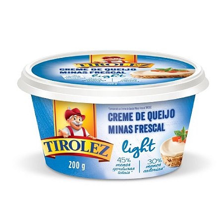 CREME MINAS FRESCAL LIGHT TIROLEZ PT 200GR
