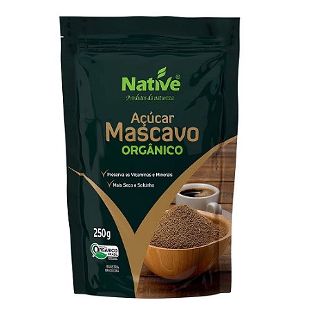 ACUCAR MASCAVO ORGANICO NATIVE 250GR