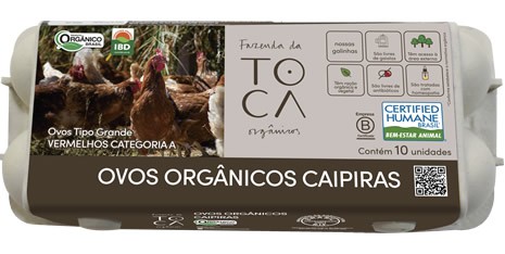 OVOS ORG CAIPIRA  ENR OMEGA 3 TIPO GRANDE F TOCA 10UN