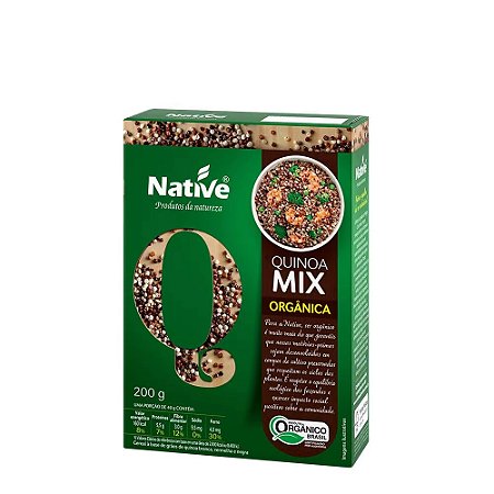 MIX GRAO DE QUINOA BRANCO E VERM ORG NATIVE 200GR