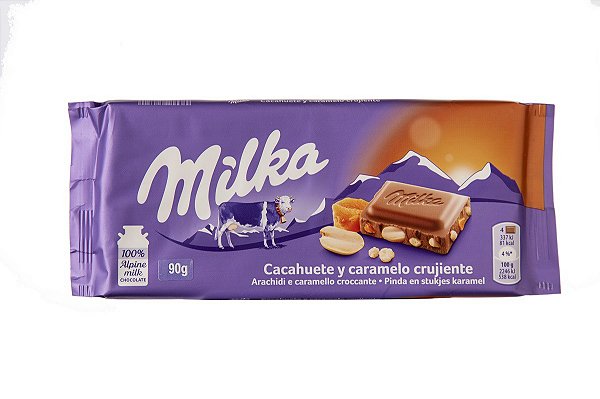 CHOCOLATE MILKA RECHEADO PEANUT CARAMEL 90GR