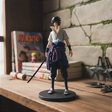 Boneco Sasuke Uchiha Action Figure Naruto Shippuden 17 Cm