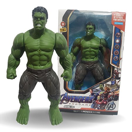 Boneco Hulk Vingadores Guerra Infinita com Braços Articulado