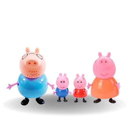 Peppa Pig 4pcs Bonecos Miniaturas Amigos Família George Dino